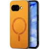Phonesta Retro Vegan Leather MagSafe Back Cover hoesje voor Google Pixel 9a - Oranje