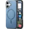 Phonesta Retro Vegan Leather MagSafe Back Cover hoesje voor Apple iPhone 16 - Blauw