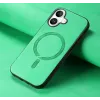 Phonesta Retro Vegan Leather MagSafe Back Cover hoesje voor Apple iPhone 16 - Groen 2