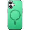 Phonesta Retro Vegan Leather MagSafe Back Cover hoesje voor Apple iPhone 16 - Groen 3