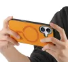 Phonesta Retro Vegan Leather MagSafe Back Cover hoesje voor Apple iPhone 16 - Oranje 4