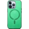 Phonesta Retro Vegan Leather MagSafe Back Cover hoesje voor Apple iPhone 16 Pro - Groen 3