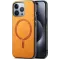 Phonesta Retro Vegan Leather MagSafe Back Cover hoesje voor Apple iPhone 16 Pro - Oranje