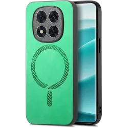 Phonesta Retro Vegan Leather MagSafe Back Cover hoesje voor Xiaomi Redmi Note 14 Pro Plus - Groen