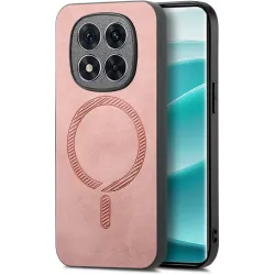 Phonesta Retro Vegan Leather MagSafe Back Cover hoesje voor Xiaomi Redmi Note 14 Pro Plus - Roze