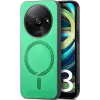 Phonesta Retro Vegan Leather MagSafe Back Cover hoesje voor Xiaomi Redmi A3 - Groen
