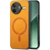 Phonesta Retro Vegan Leather MagSafe Back Cover hoesje voor Xiaomi Poco F7 Pro - Oranje