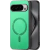 Phonesta Retro Vegan Leather MagSafe Back Cover hoesje voor Google Pixel 10 Pro XL - Groen