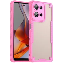Phonesta Shockproof Armor Back Cover hoesje voor Motorola Moto G75 - Roze
