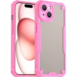Phonesta Shockproof Armor Back Cover hoesje voor Apple iPhone 15 - Roze