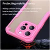 Phonesta Shockproof Armor Back Cover hoesje voor Apple iPhone 15 Pro Max - Roze 4