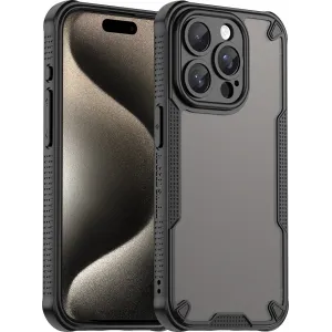 Phonesta Shockproof Armor Back Cover hoesje voor Apple iPhone 15 Pro Max - Zwart