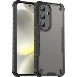 Phonesta Shockproof Armor Back Cover hoesje voor Samsung Galaxy S25/S24 - Zwart