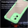 Phonesta Shockproof Armor Back Cover hoesje voor Motorola Moto G55 - Groen 4
