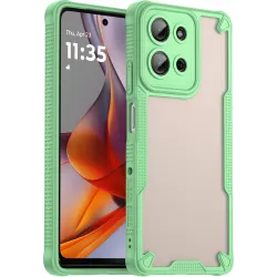 Phonesta Shockproof Armor Back Cover hoesje voor Motorola Moto G75 - Groen