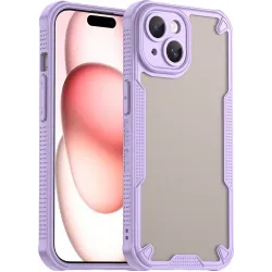Phonesta Shockproof Armor Back Cover hoesje voor Apple iPhone 15 - Paars