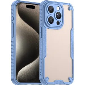 Phonesta Shockproof Armor Back Cover hoesje voor Apple iPhone 15 Pro - Blauw
