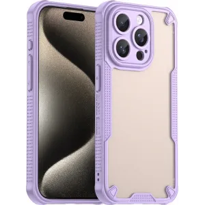 Phonesta Shockproof Armor Back Cover hoesje voor Apple iPhone 15 Pro - Paars