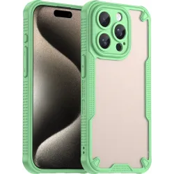 Phonesta Shockproof Armor Back Cover hoesje voor Apple iPhone 15 Pro Max - Groen