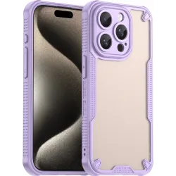 Phonesta Shockproof Armor Back Cover hoesje voor Apple iPhone 15 Pro Max - Paars
