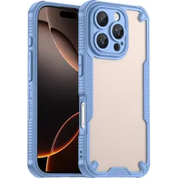 Phonesta Shockproof Armor Back Cover hoesje voor Apple iPhone 16 Pro Max - Blauw
