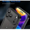 Phonesta Shockproof Armor Back Cover hoesje voor Apple iPhone 17 Pro Max - Zwart 8
