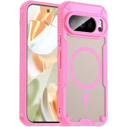 Phonesta Shockproof Armor Back Cover hoesje met MagSafe voor Google Pixel 10 Pro - Roze