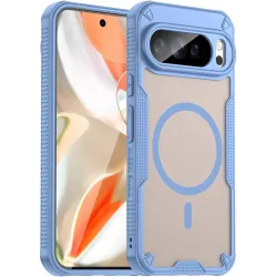 Phonesta Shockproof Armor Back Cover hoesje met MagSafe voor Google Pixel 10 Pro XL - Blauw