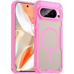 Phonesta Shockproof Armor Back Cover hoesje met MagSafe voor Google Pixel 10 Pro XL - Roze