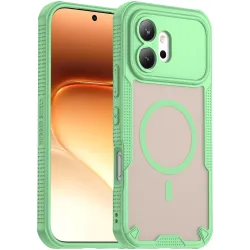 Phonesta Shockproof Armor Back Cover hoesje met MagSafe voor HONOR 600 - Groen