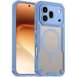 Phonesta Shockproof Armor Back Cover hoesje met MagSafe voor HONOR 600 Pro - Blauw