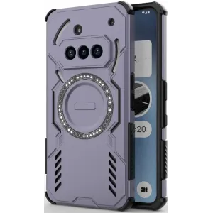 Phonesta Shield Armor Back Cover hoesje met MagSafe voor Nothing Phone (3a) - Paars