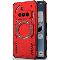 Phonesta Shield Armor Back Cover hoesje met MagSafe voor Nothing Phone (3a) - Rood