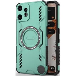 Phonesta Shield Armor Back Cover hoesje met MagSafe voor Nothing CMF Phone 2 Pro - Groen