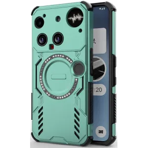 Phonesta Shield Armor Back Cover hoesje met MagSafe voor Nothing Phone (3) - Groen