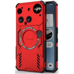 Phonesta Shield Armor Back Cover hoesje met MagSafe voor Nothing Phone (3) - Rood