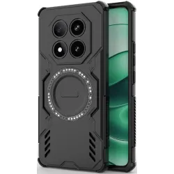 Phonesta Shield Armor Back Cover hoesje met MagSafe voor Xiaomi Redmi Note 14 Pro 5G / Xiaomi Poco X7 - Zwart