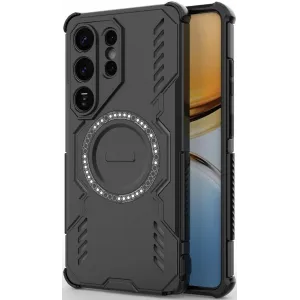 Phonesta Shield Armor Back Cover hoesje met MagSafe voor Samsung Galaxy S26 Ultra - Zwart