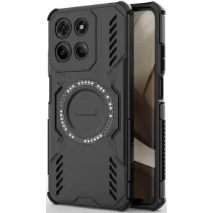 Phonesta Shield Armor Back Cover hoesje met MagSafe voor Motorola Moto G17/G17 Power/G15/G15 Power - Zwart