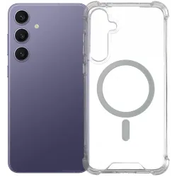 Phonesta Shockproof MagSafe Back Cover hoesje voor Samsung Galaxy S25 Plus/S24 Plus - Transparant