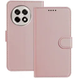 Phonesta Smooth Skin Book Wallet Case hoesje voor OnePlus 13R - Roségoud