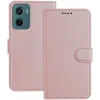 Phonesta Smooth Skin Book Wallet Case hoesje voor Motorola Moto G05 / Moto E15 - Roségoud