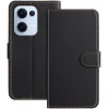 Phonesta Smooth Skin Book Wallet Case hoesje voor Oppo Reno13 - Zwart