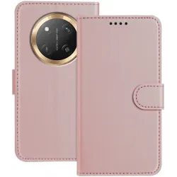 Phonesta Smooth Skin Book Wallet Case hoesje voor HONOR Magic7 Lite - Roségoud
