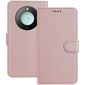 Phonesta Smooth Skin Book Wallet Case hoesje voor HONOR X9c Smart - Roségoud