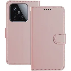 Phonesta Smooth Skin Book Wallet Case hoesje voor Xiaomi 15 - Roségoud