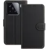 Phonesta Smooth Skin Book Wallet Case hoesje voor Xiaomi 15 - Zwart