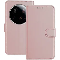 Phonesta Smooth Skin Book Wallet Case hoesje voor Xiaomi 15 Ultra - Roségoud