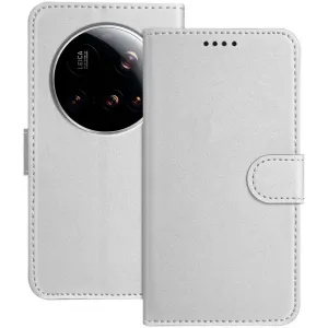 Phonesta Smooth Skin Book Wallet Case hoesje voor Xiaomi 15 Ultra - Zilver