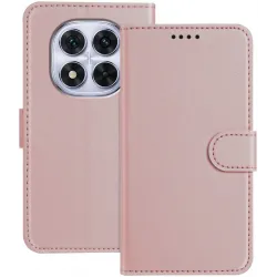 Phonesta Smooth Skin Book Wallet Case hoesje voor Xiaomi Redmi Note 14 Pro 4G - Roségoud